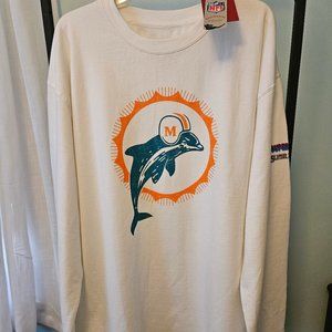NWT Men's Mitchell and Ness Throwback Miami Dolphins Sweatshirt size 3XL
